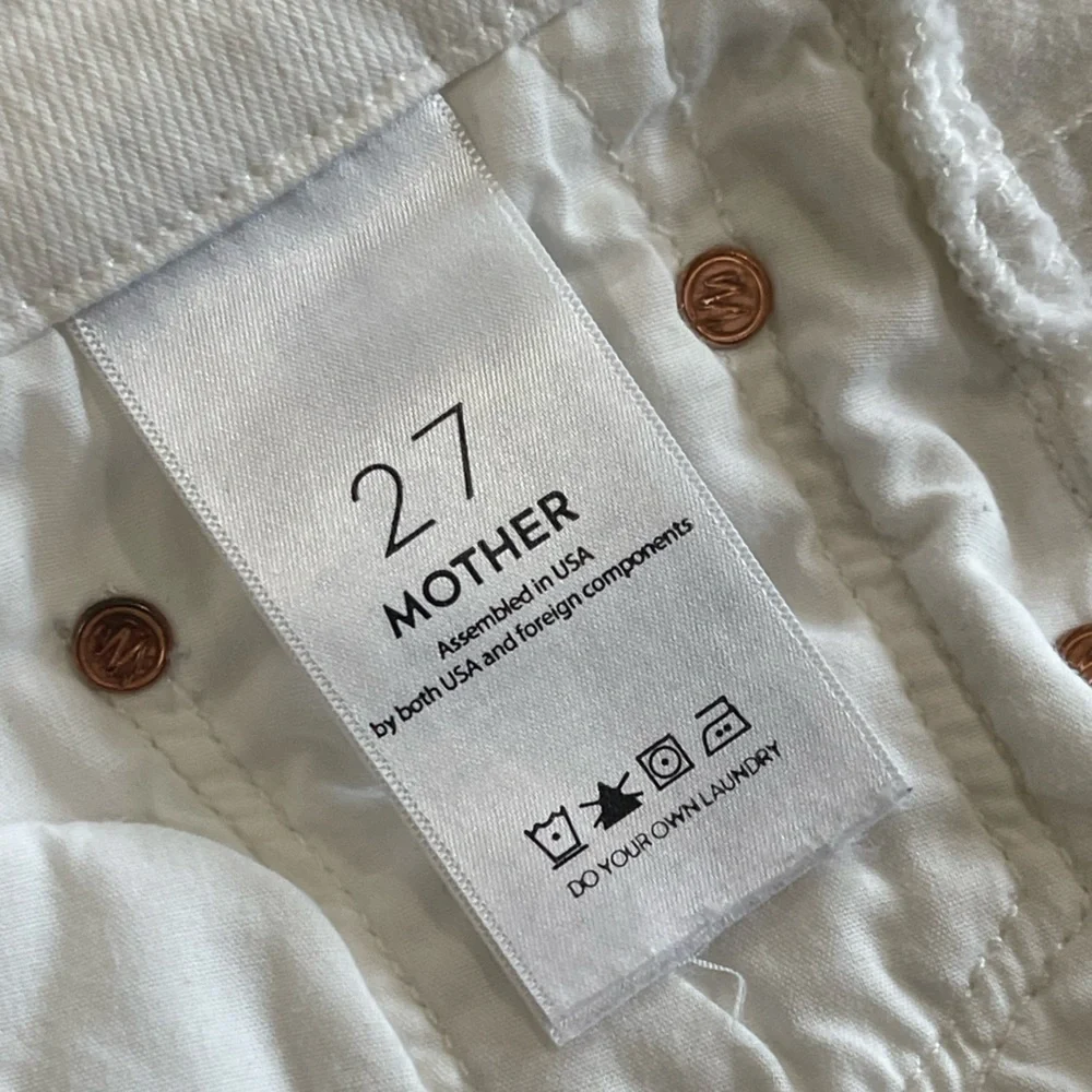 MOTHER The Looker Stayin' Alive High Waisted White Skinny Jeans size27 - Picture 14 of 14